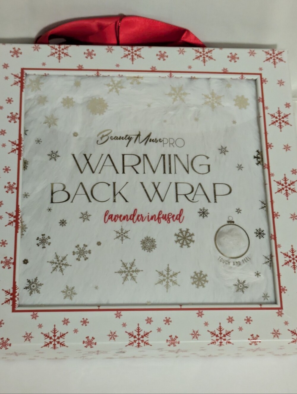 Beauty Muse Lavender Infused Warming Back Wrap White NWT